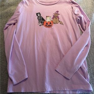 Crewcuts Lavender Kids Long Sleeve Halloween Tee